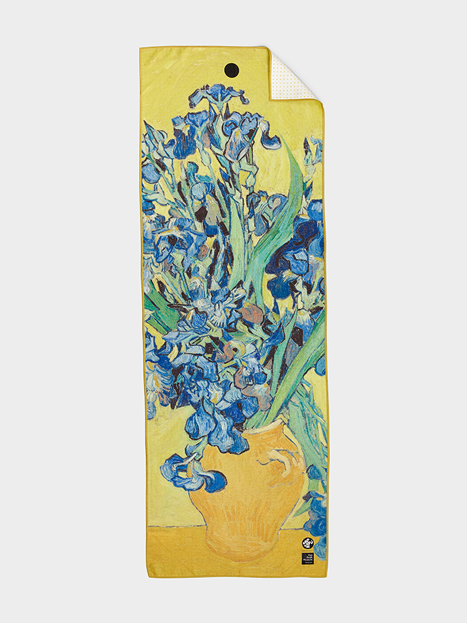 Manduka Yogitoes Mat Size rSKIDLESS Yoga Towels 71' - Van Gogh Collection - Irises VG