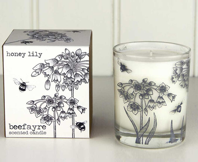 BeeFayre Honey Lily Scented Candle 