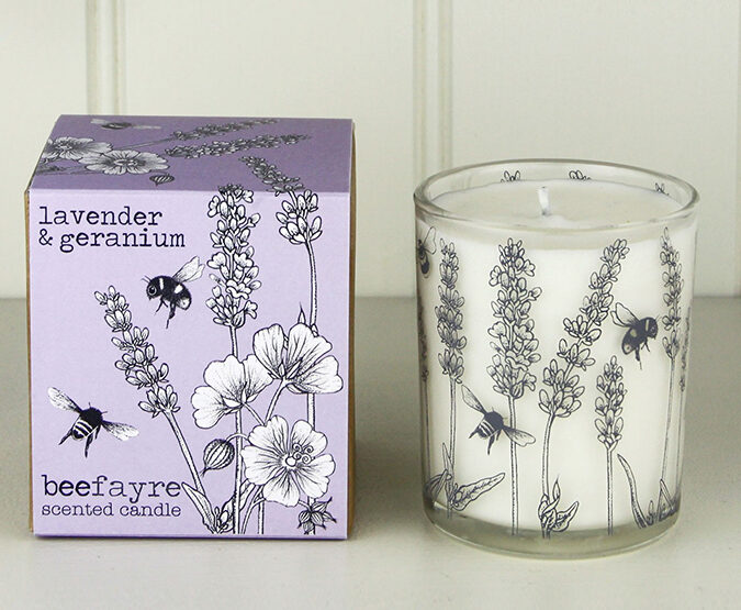 Benefits of using Beefayre Lavender Geranium Scented Candle