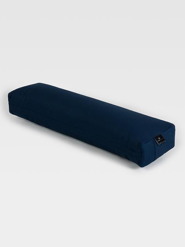 Bolster de yoga cylindrique grand format Dark Blue en écales de Sarrasin