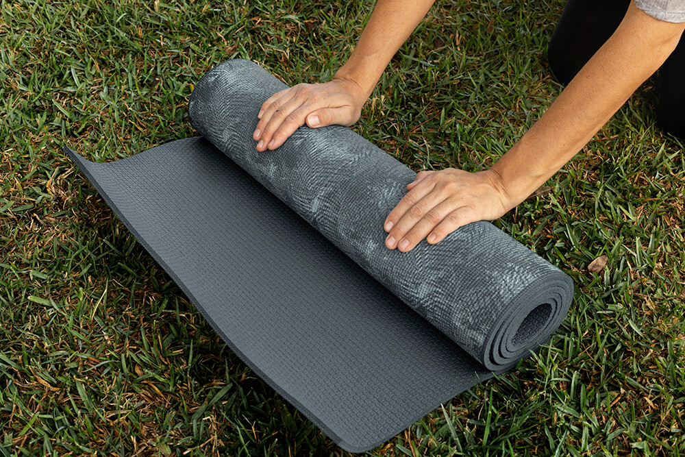 Rolling Out Yoga Mat